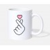 Korean Heart White Mugs